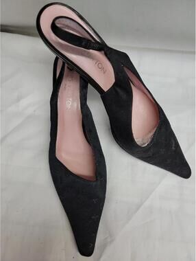 LOUIS VUITTON CLOTH HEEL Size 39.5/US 9.5 WOMEN'S SHOES/SANDALS